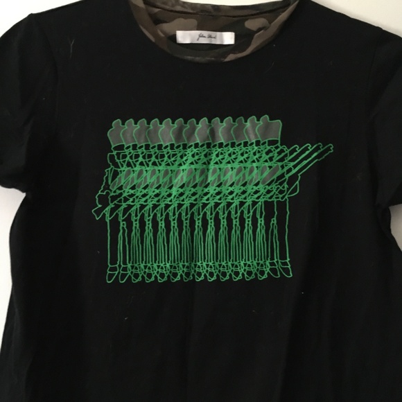 New JULIEN DAVID Japan Black Cotton Soldier Print Tee M - Picture 3 of 4